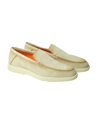Santoni - Suede loafer - Sand