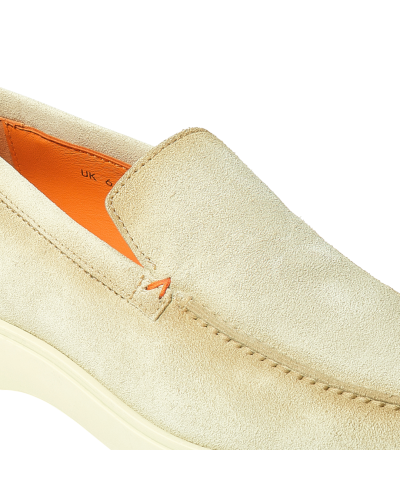 Santoni - Suede loafer - Sand