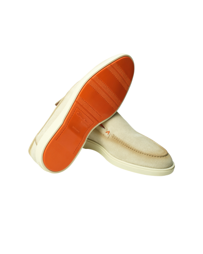 Santoni - Suede loafer - Sand