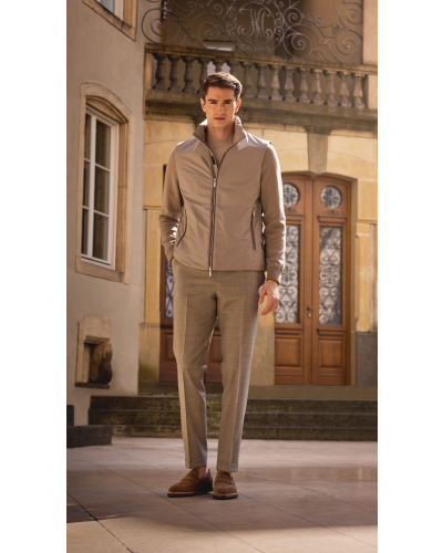 MooRER - Bomber jacket with detachable sleeves - Taupe