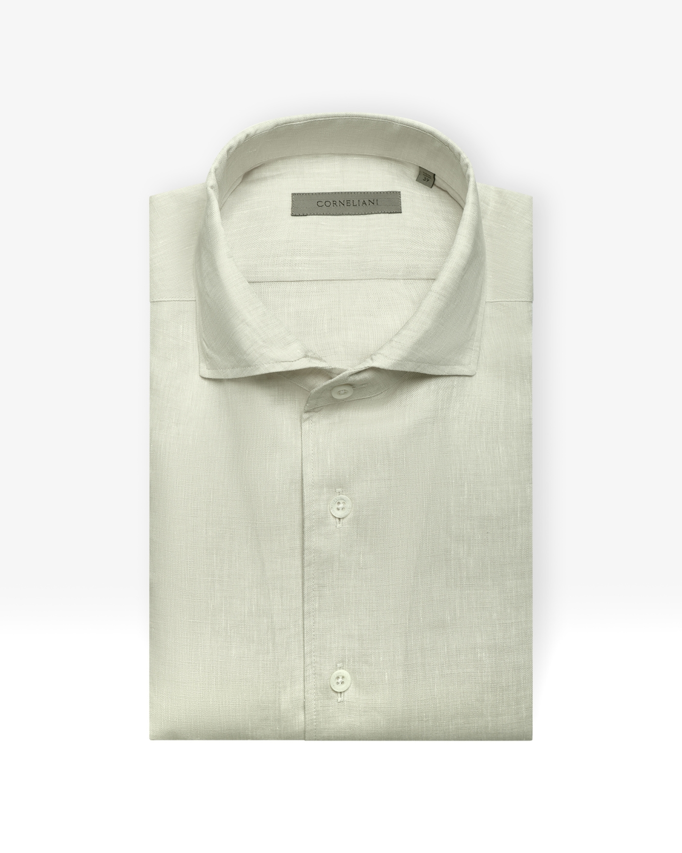 Corneliani - Shirt one piece collar - Linen - Sand