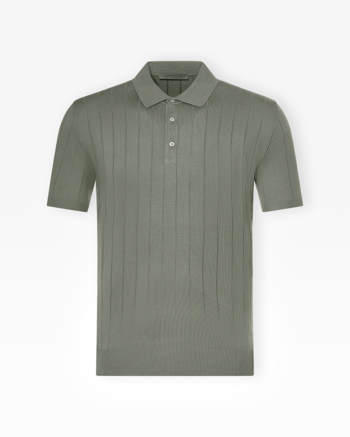 CORNELIANI Corneliani - Polo cotton short sleeve - Olive
