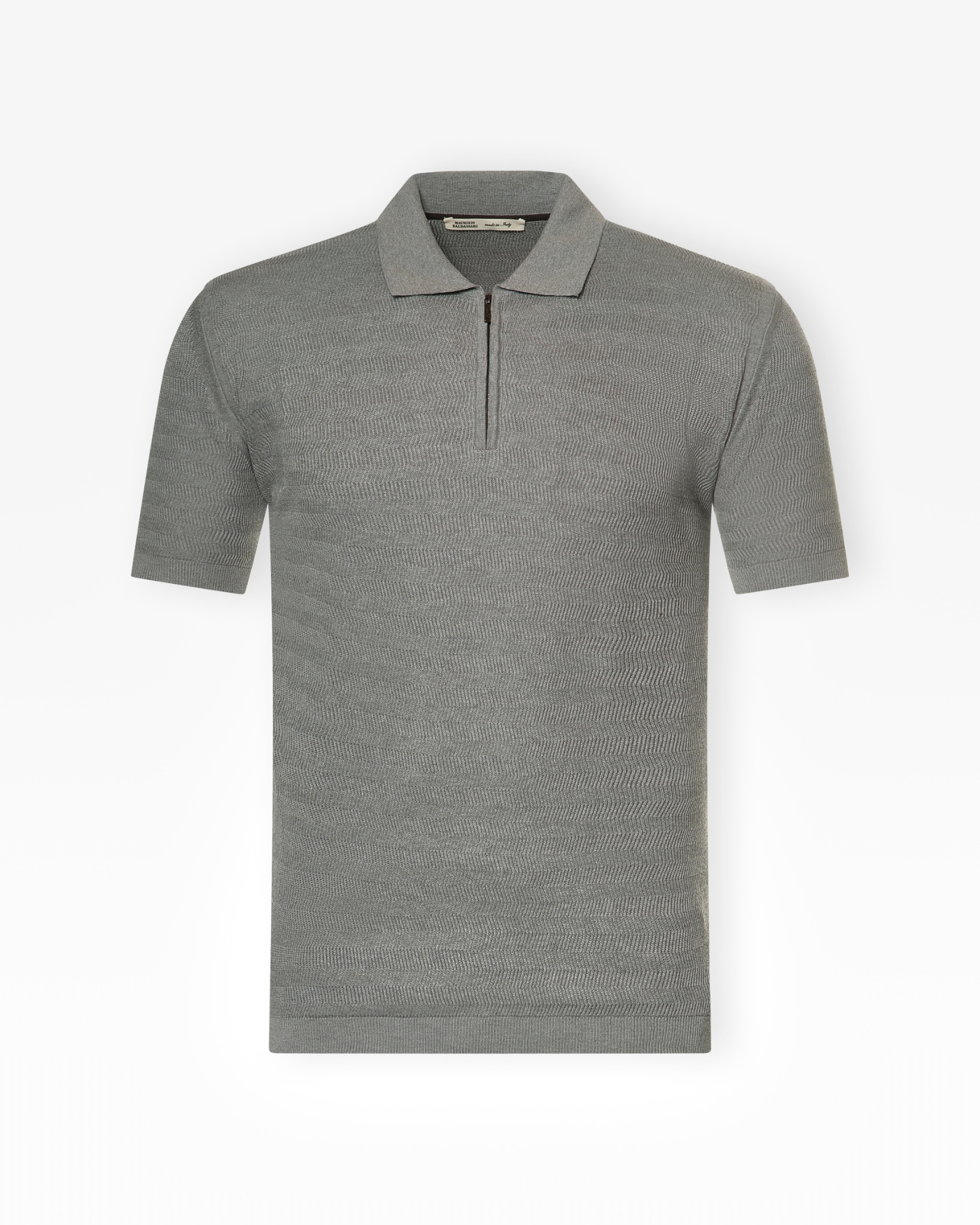 Maurizio Baldassari - Polo short sleeve silk cotton - Grey