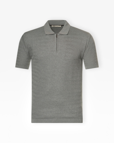 Maurizio Baldassari - Polo short sleeve silk cotton - Grey