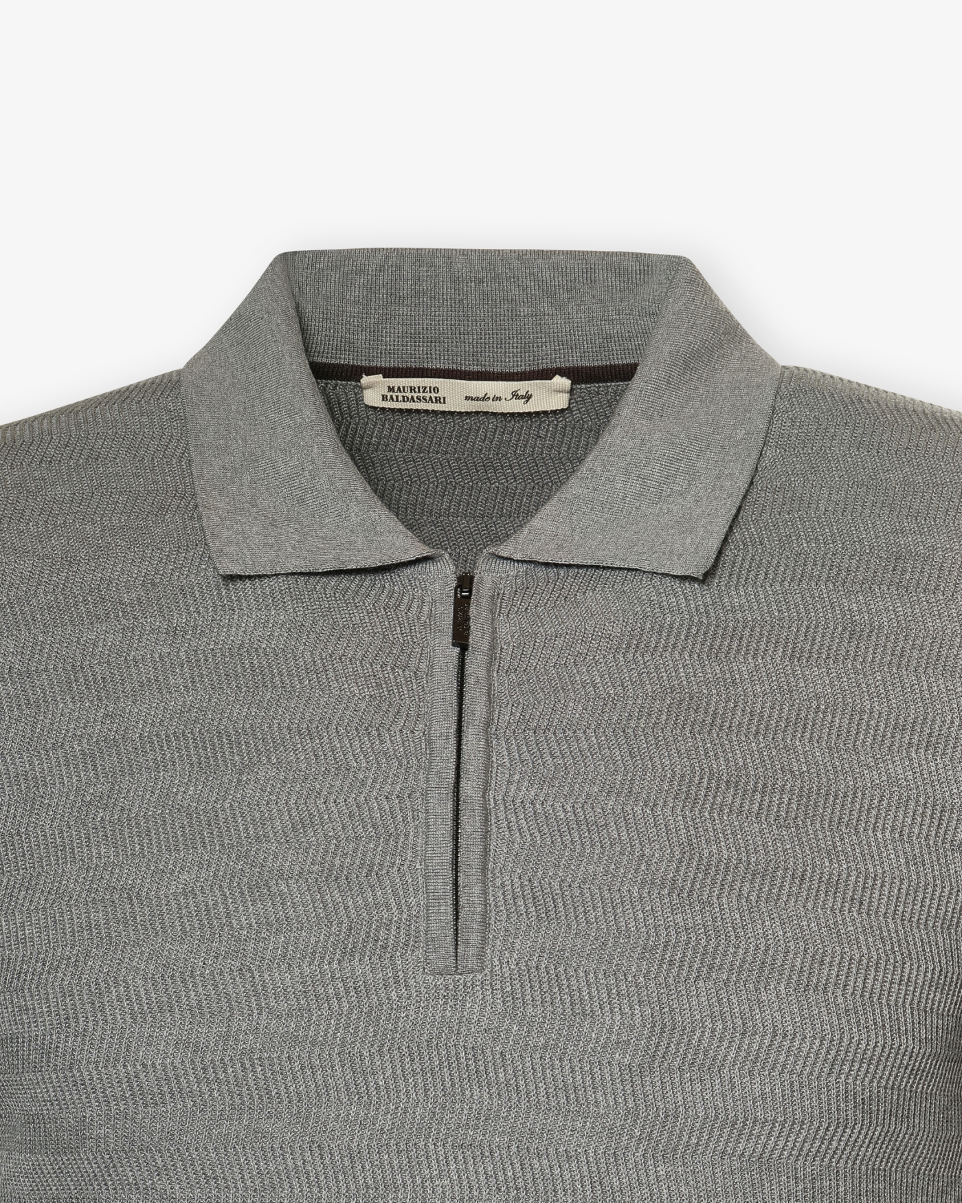 Maurizio Baldassari - Polo short sleeve silk cotton - Grey