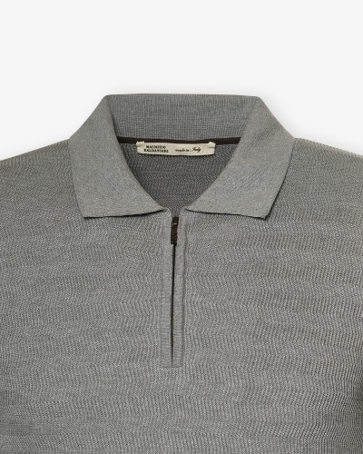 Maurizio Baldassari - Polo short sleeve silk cotton - Grey
