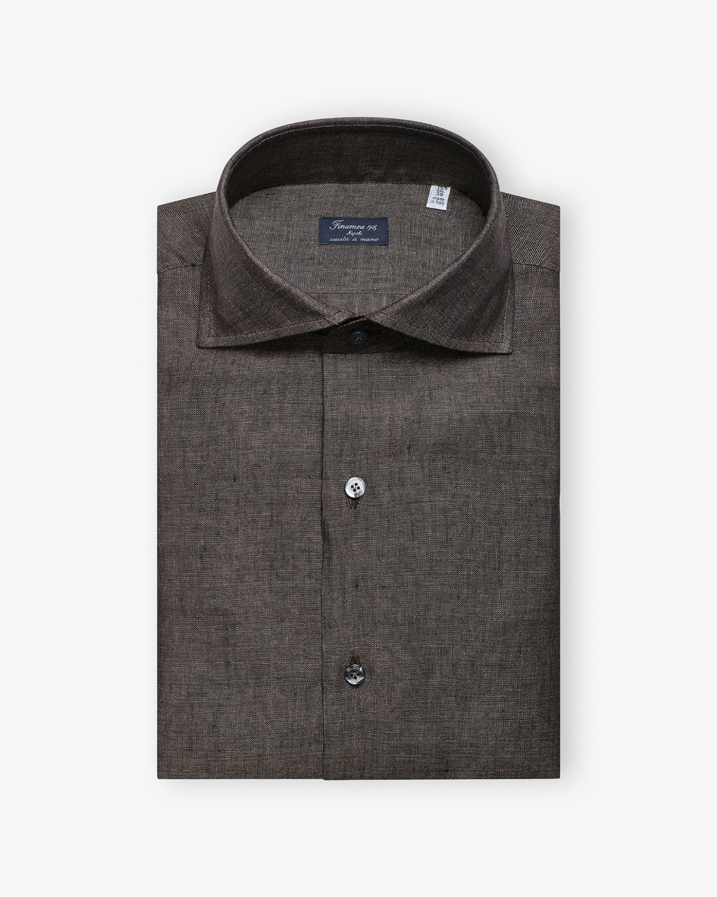 Finamore - Shirt Eduardo Napoli - Linen Brown