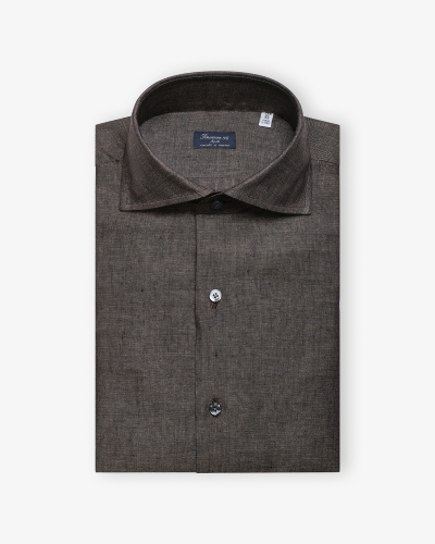 Finamore - Shirt Eduardo Napoli - Linen Brown