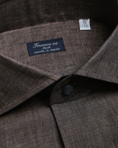 Finamore - Shirt Eduardo Napoli - Linen Brown