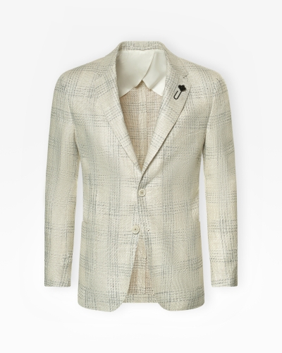 Lardini - Jacket silk linen cotton - Sand