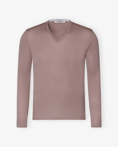 LHDA - V-neck virgin wool - Greige