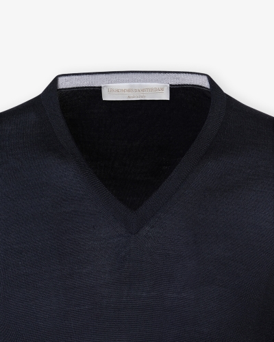 LHDA - V-neck finest wool - Navy
