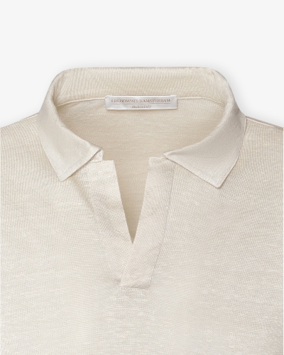LHDA - Polo long sleeve - Linen - Sand