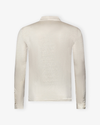 LHDA - Polo long sleeve - Linen - Sand