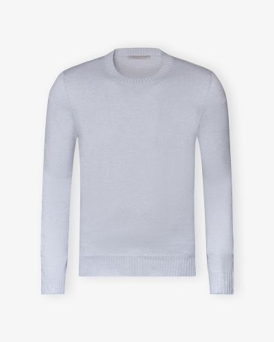 LHDA - Round neck cotton cashmere - Light blue