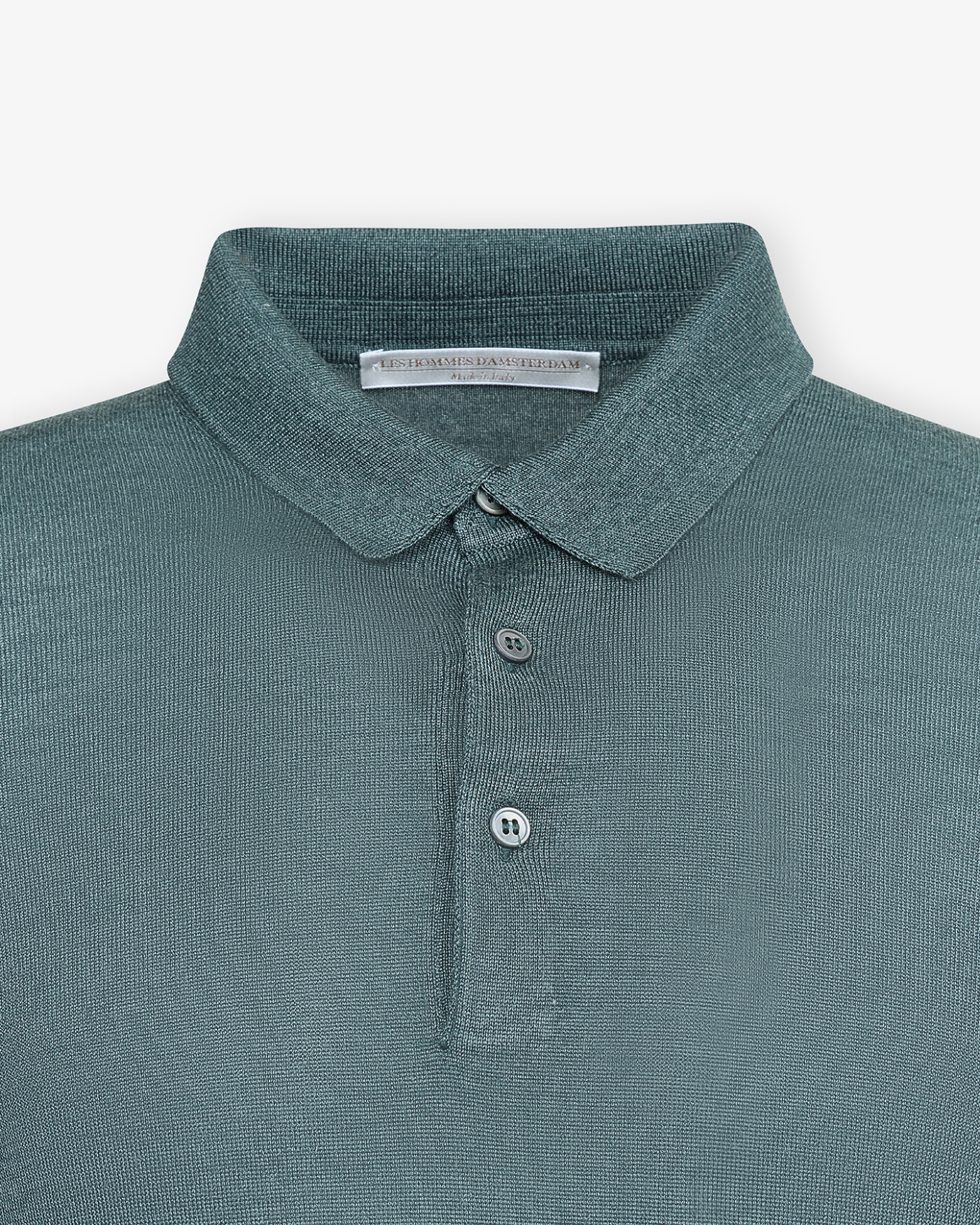 LHDA - Polo long sleeve - Wool silk - Green