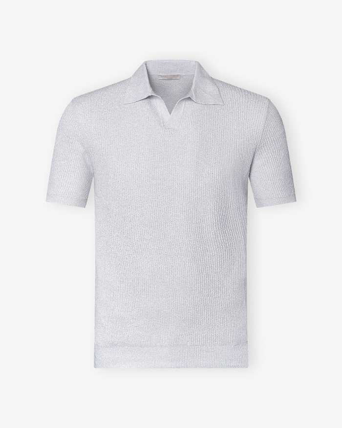 LES HOMMES D'AMSTERDAM LHDA - Polo short sleeve - Cotton - Grey