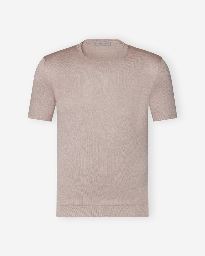 LES HOMMES D'AMSTERDAM LHDA - T-shirt silk - Taupe