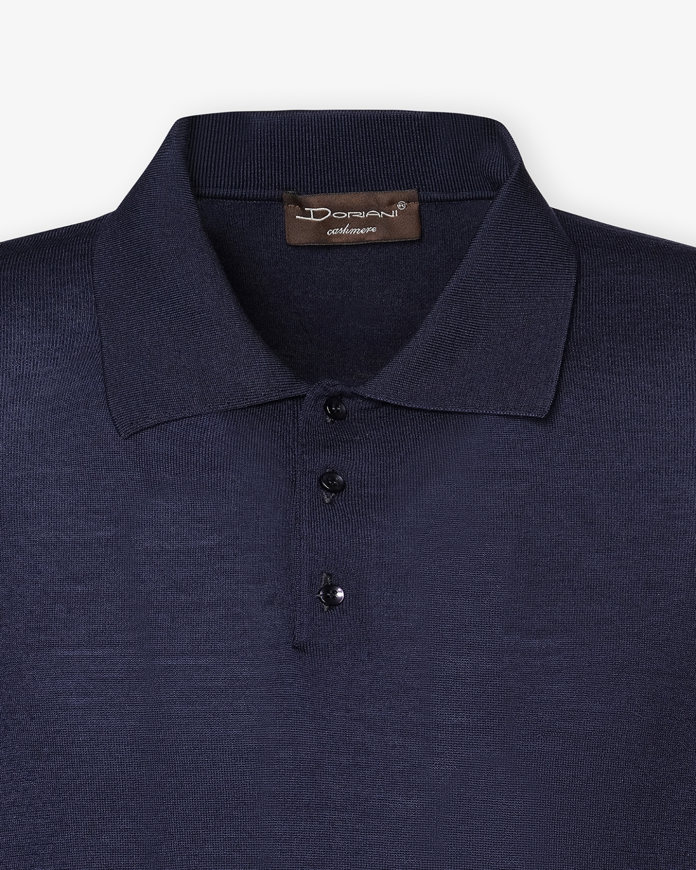 Doriani Cashmere - Polo long sleeve fine wool - Navy