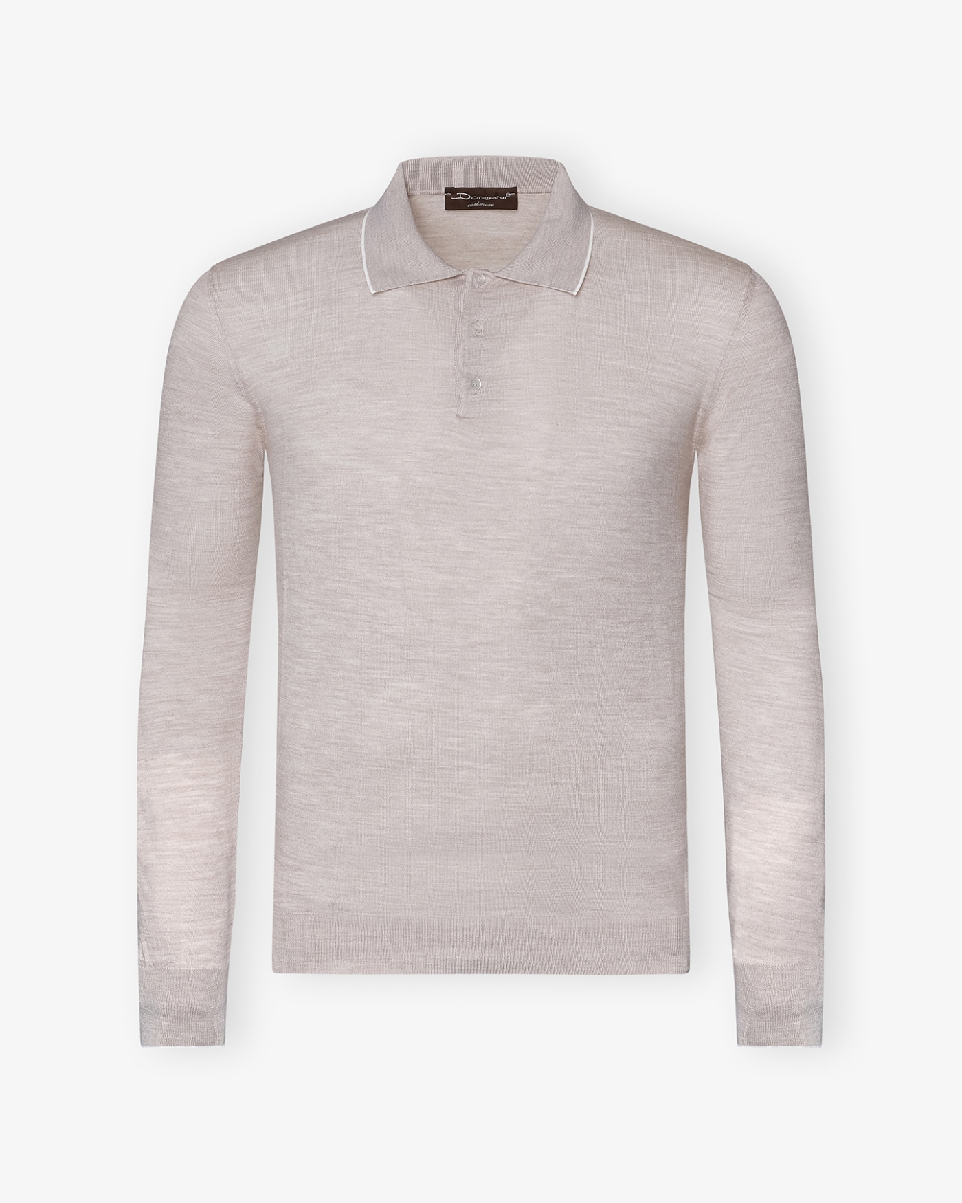 Doriani Cashmere - Polo long sleeve fine wool - Sand