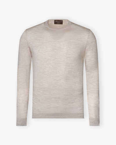 Doriani Cashmere - Round neck fine wool - Sand