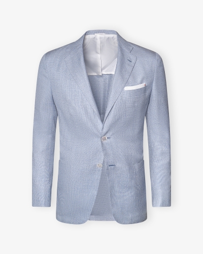 Kiton - Jacket cashmere silk linen - Light blue