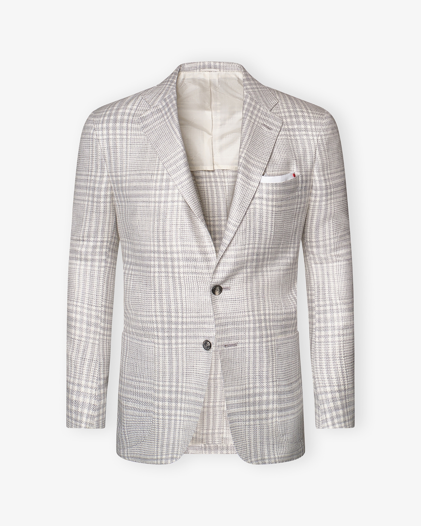 Kiton - Jacket wool cashmere silk linen - Grey