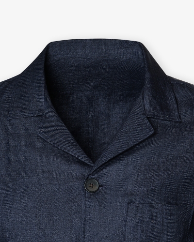 LHDA x Albini - Shirt jacket linen - Navy