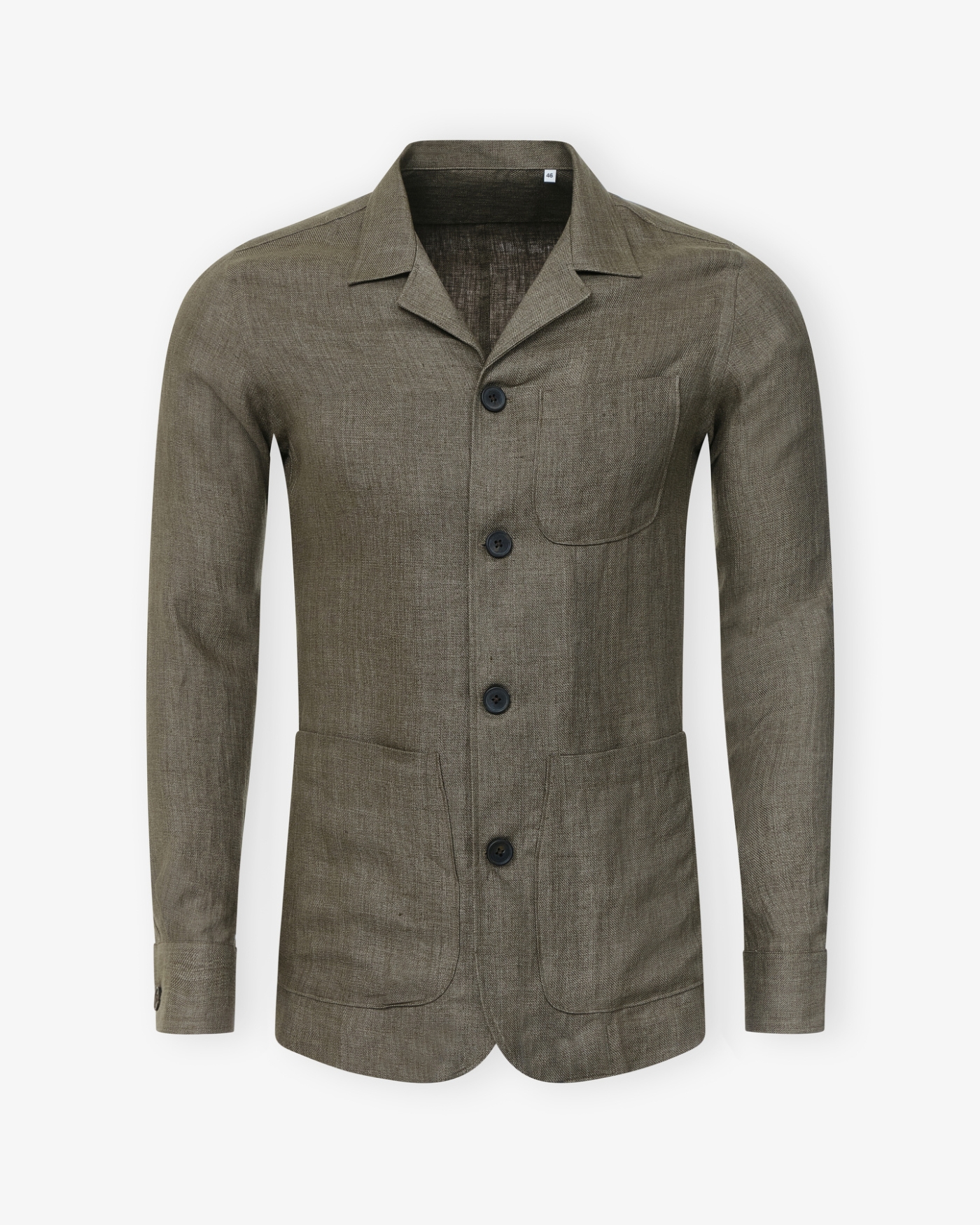 LHDA x Albini - Shirt jacket linen - Olive - Brown