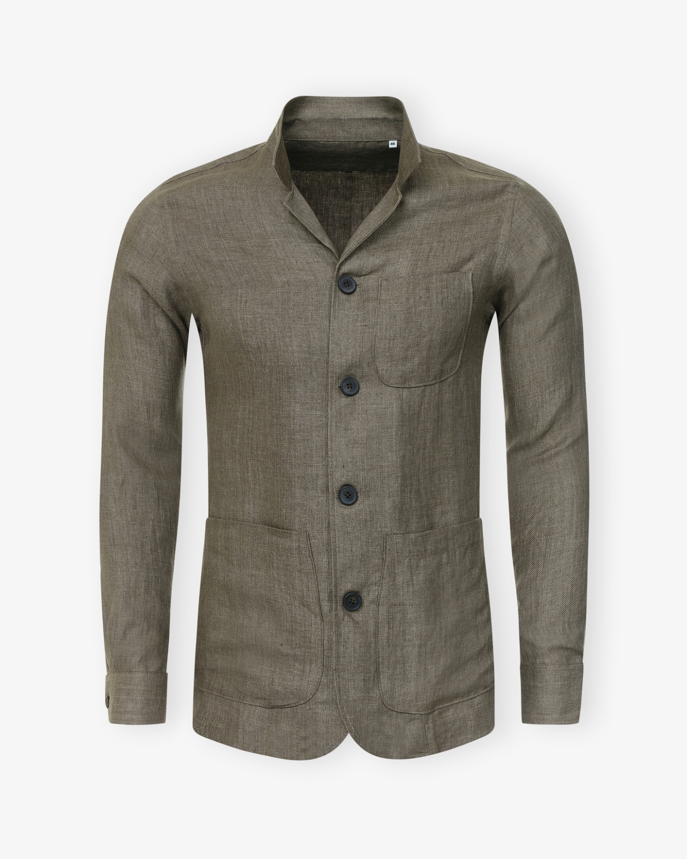 LHDA x Albini - Shirt jacket linen - Olive - Brown