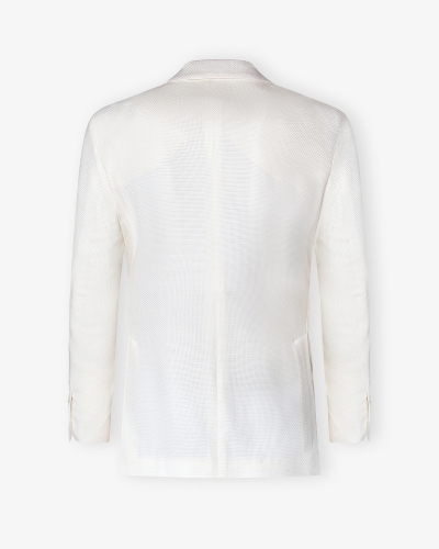 Lardini - Jacket double breasted wool silk - White