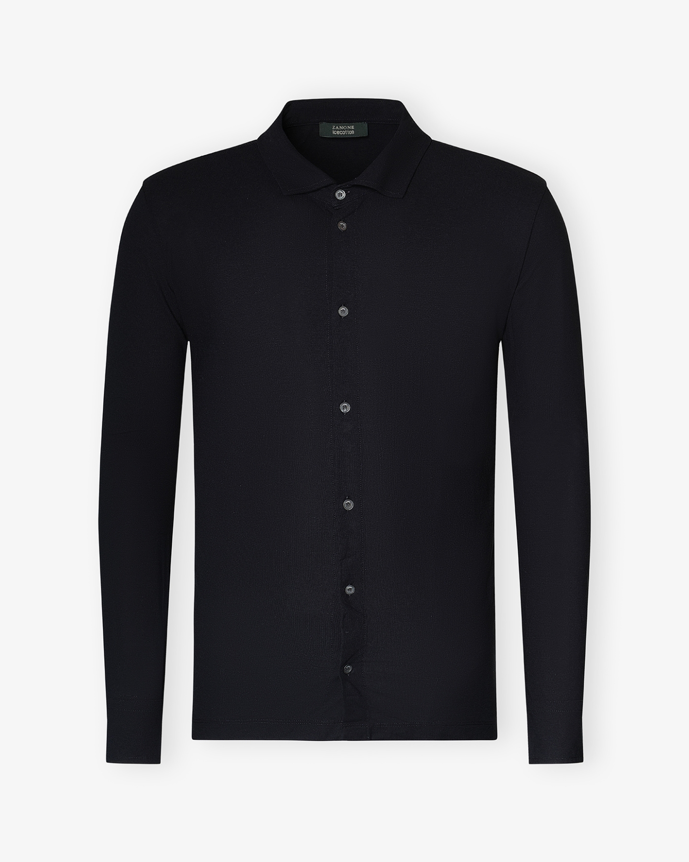 Zanone - Polo shirt long sleeve - Ice cotton - Navy