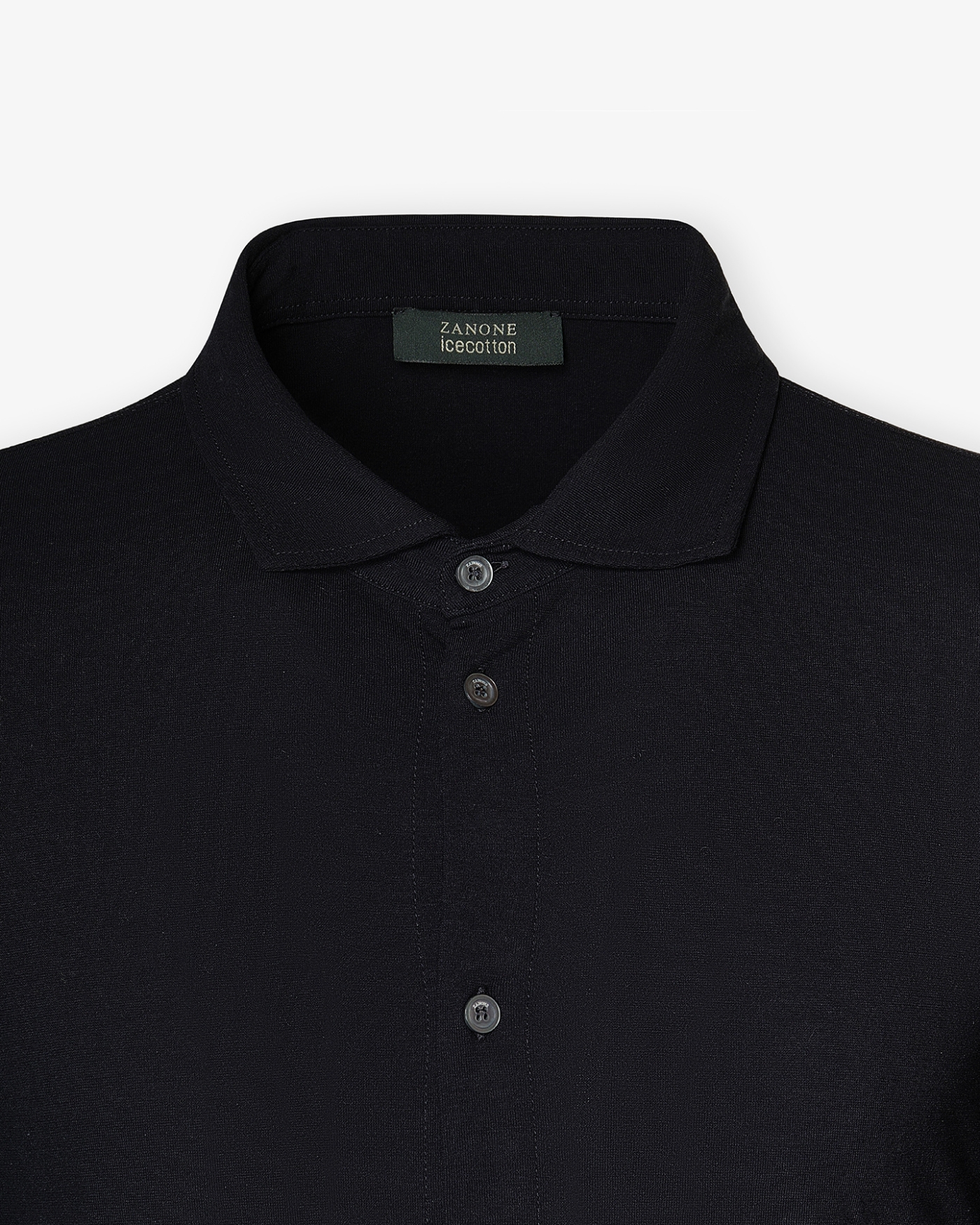 Zanone - Polo shirt long sleeve - Ice cotton - Navy