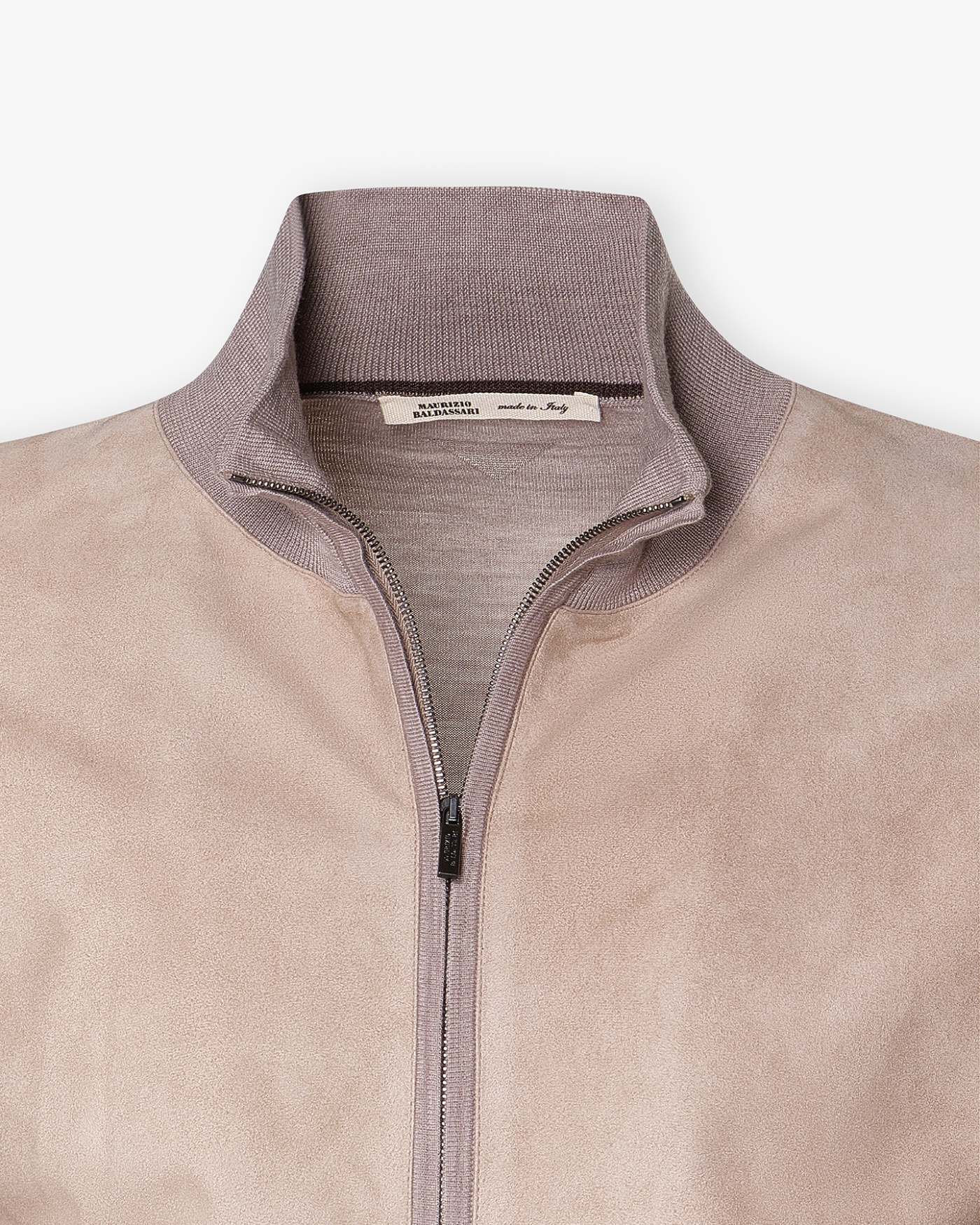 Maurizo Baldassari - Leather knit jacket - Taupe