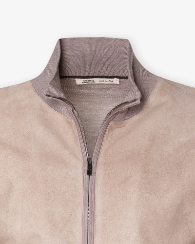 Maurizo Baldassari - Leather knit jacket - Taupe