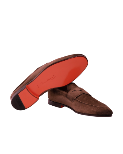 Santoni - Suede goodyear loafer - Carlos - Brown