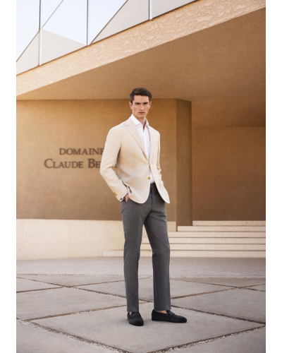 Corneliani -Jacket Sartoria light - Linen wool - Cream