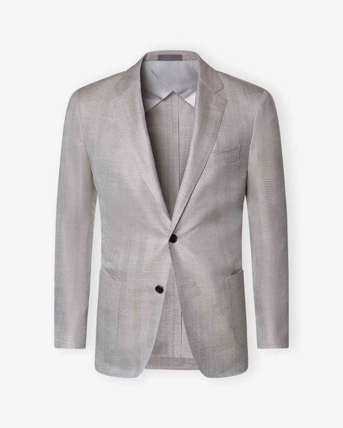 CORNELIANI Corneliani -Jacket Sartoria - Wool silk linen - Olive