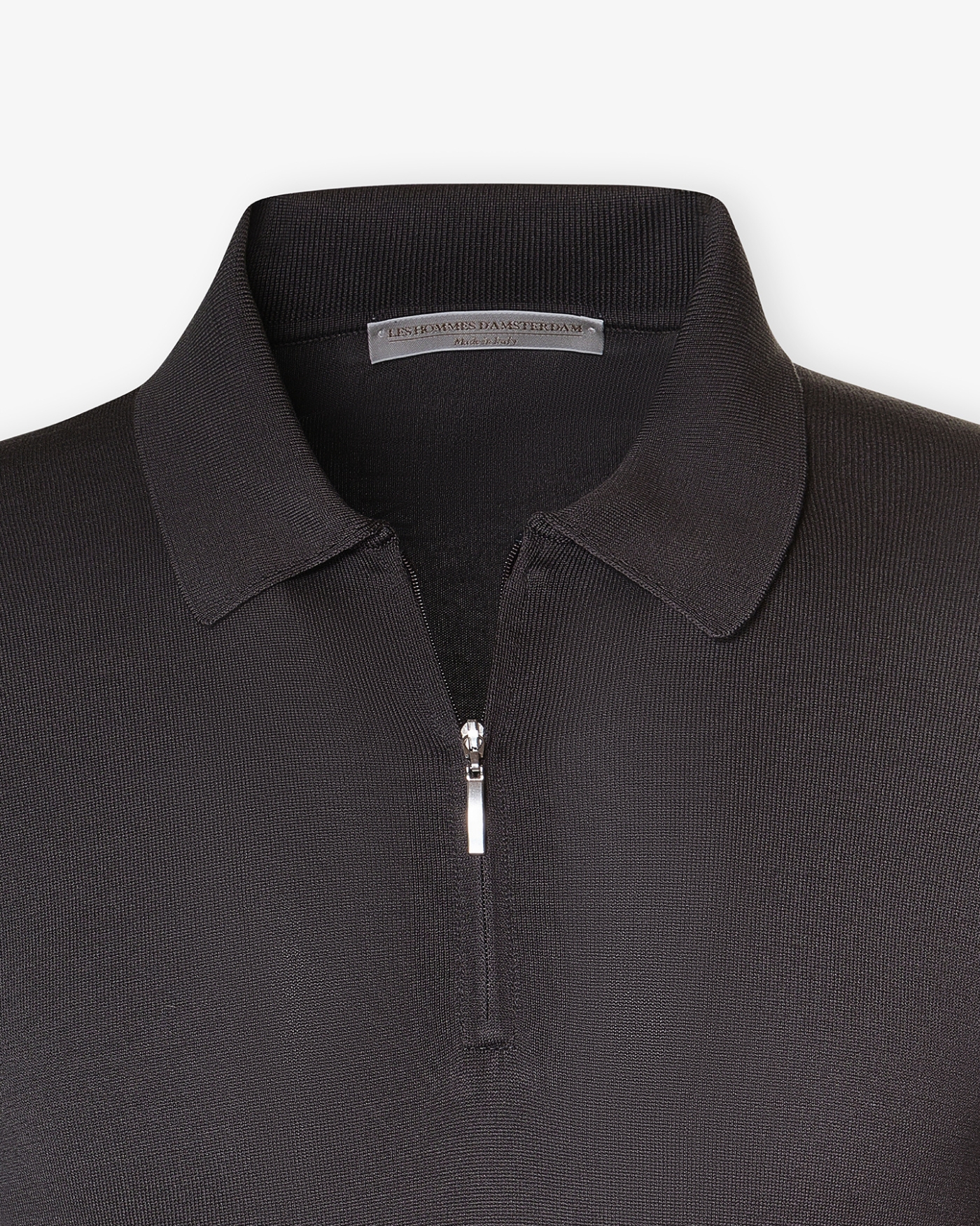 LHDA - Polo short sleeve half zip - Silk - Grey