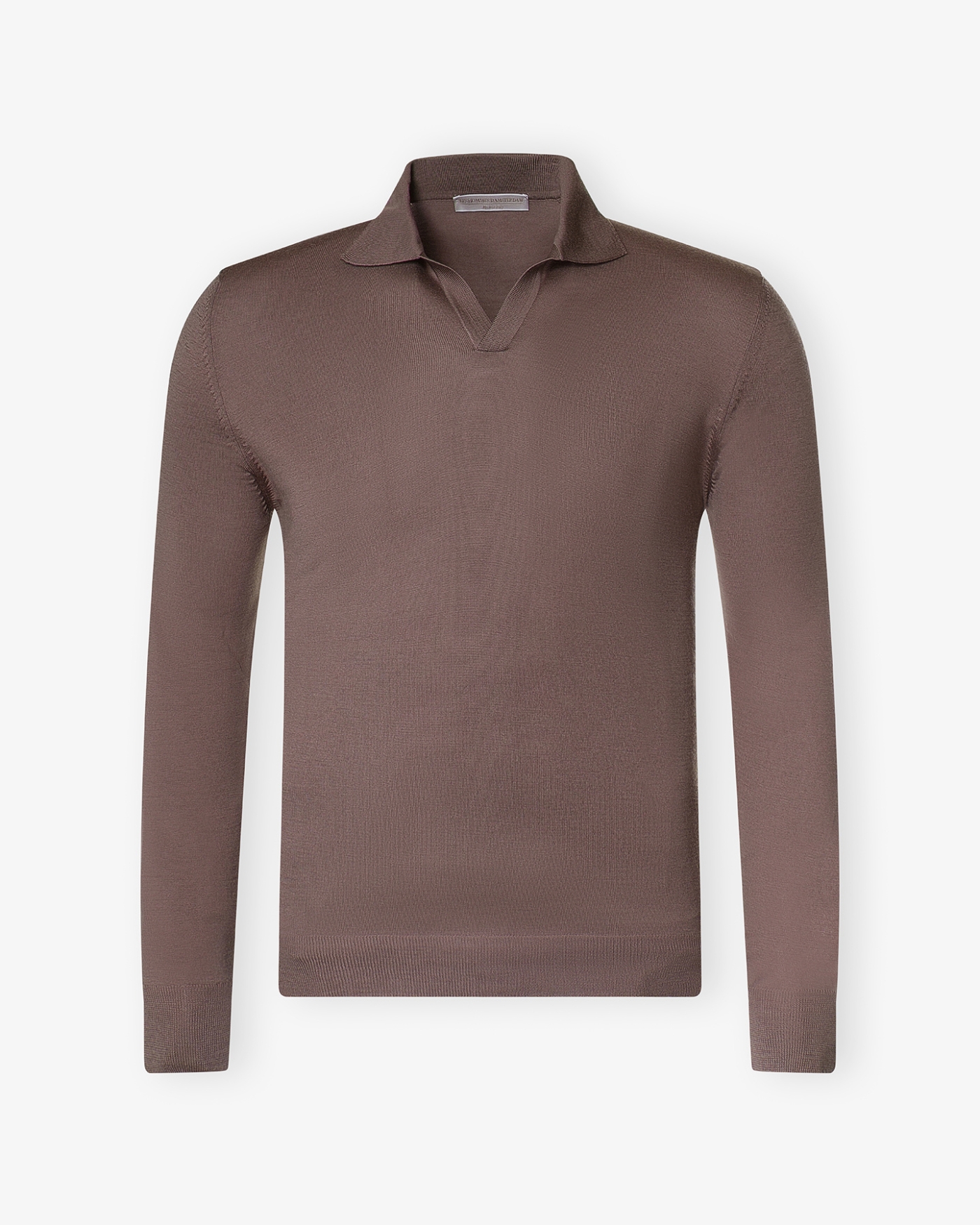 LHDA - Polo long sleeve - Virgin wool - Greige
