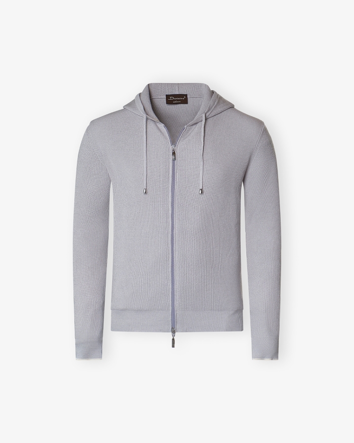 DORIANI CASHMERE Doriani Cashmere - Knitted sweater silk cashmere - L.Grey