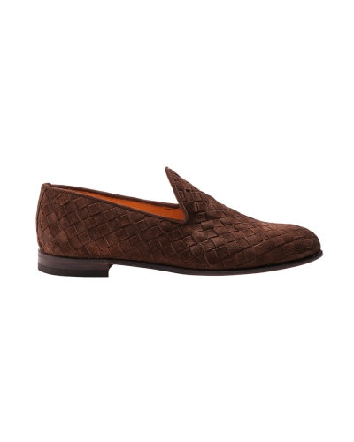 Bontoni - Loafer woven suede - Brown