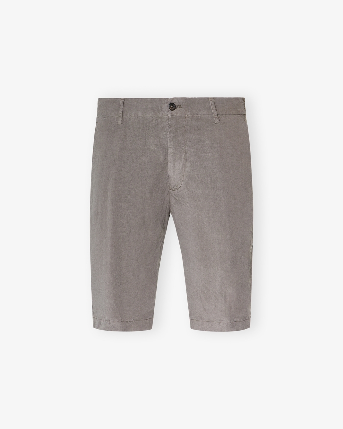 BERWICH Berwich - Shorts washed linen - Greige