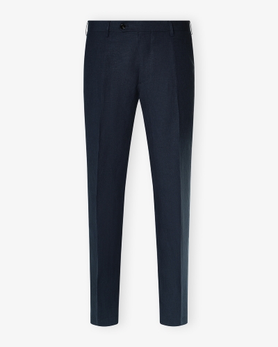 Berwich - Trousers linen - Navy