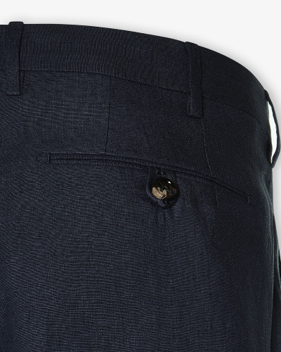 Berwich - Trousers linen - Navy