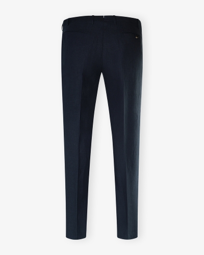 Berwich - Trousers linen - Navy