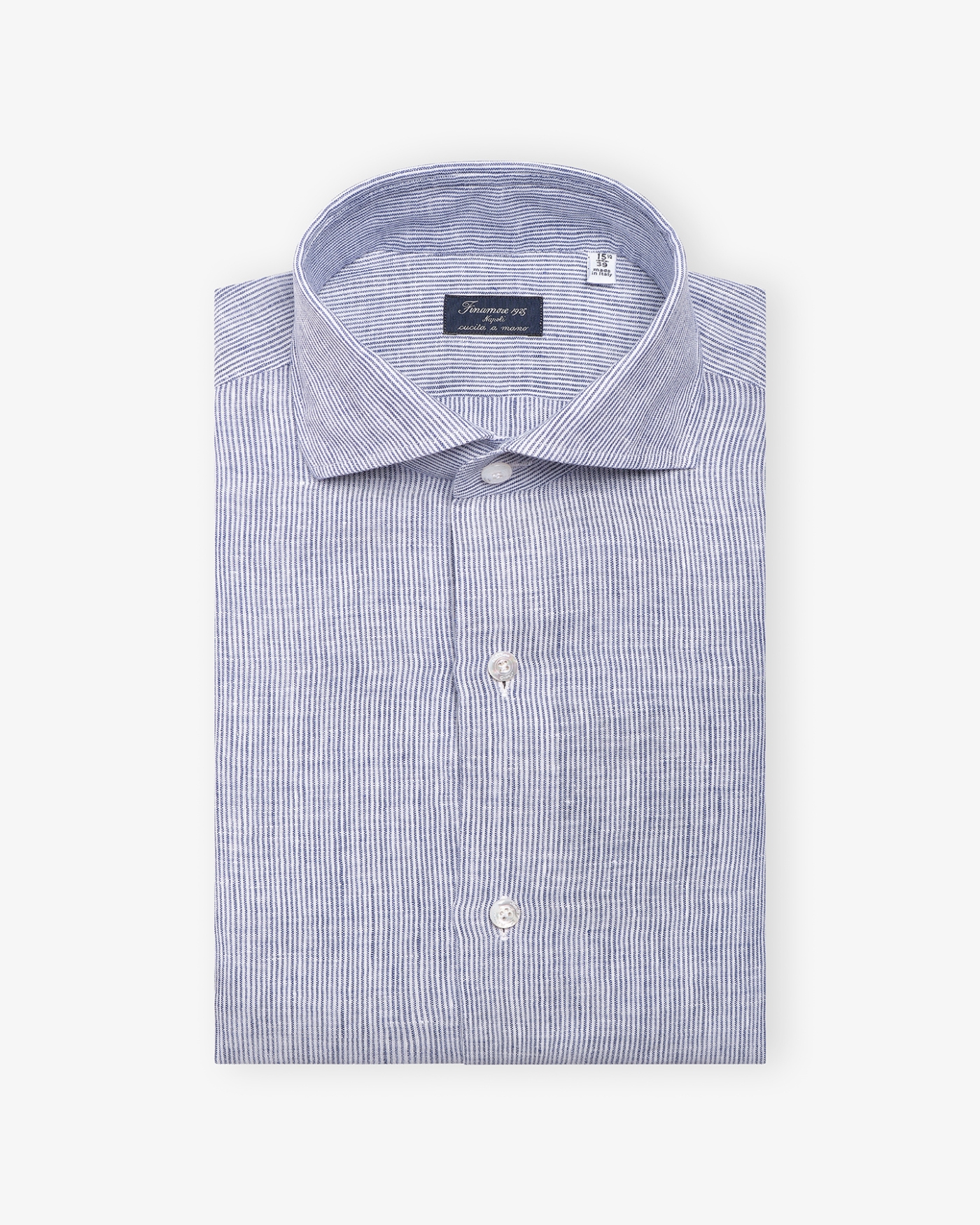 Finamore - Shirt Eduardo Napoli - Thin line d.blue