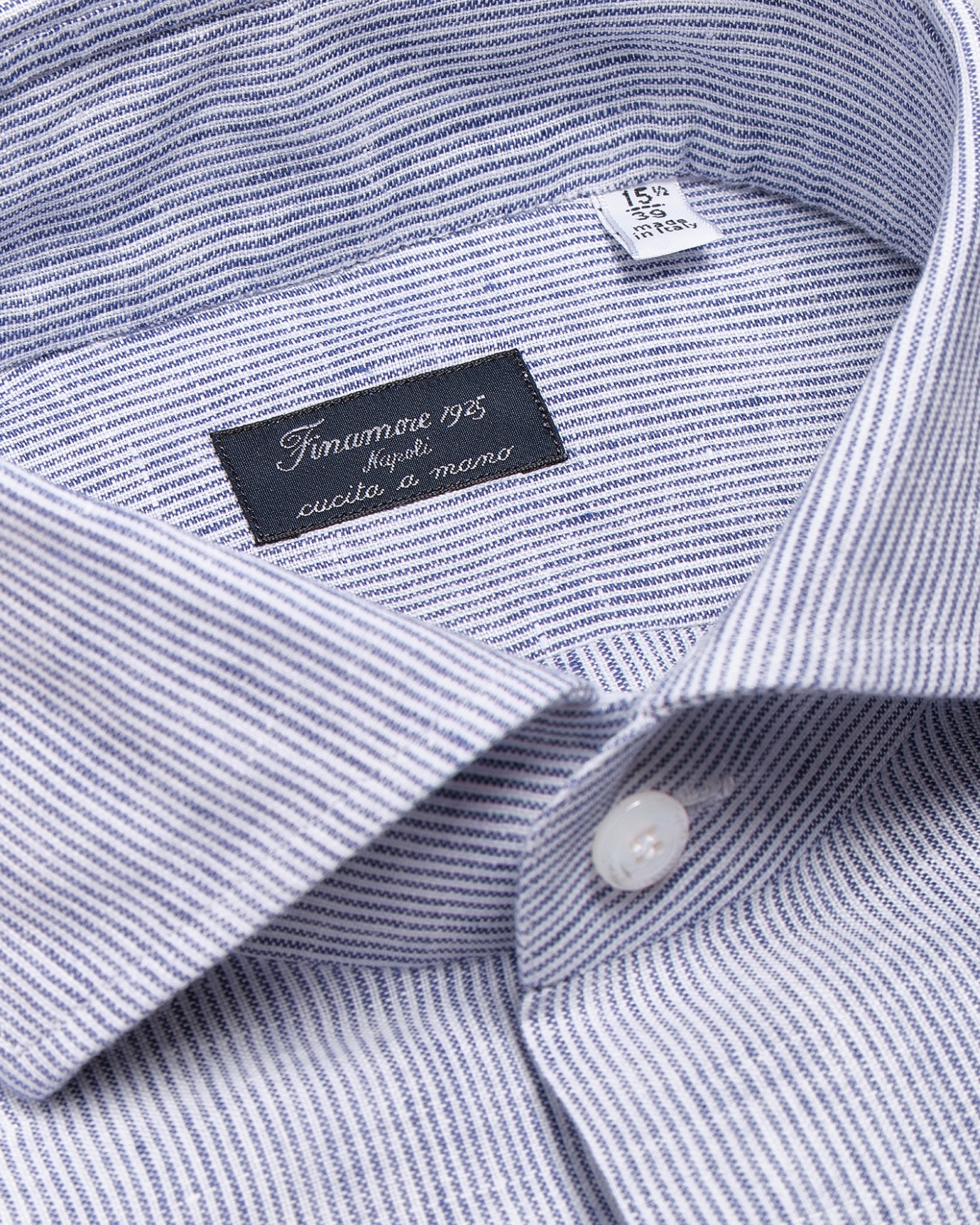 Finamore - Shirt Eduardo Napoli - Thin line d.blue