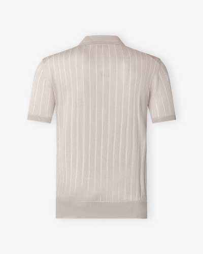 Brioni - Polo cotton silk linen - Sand