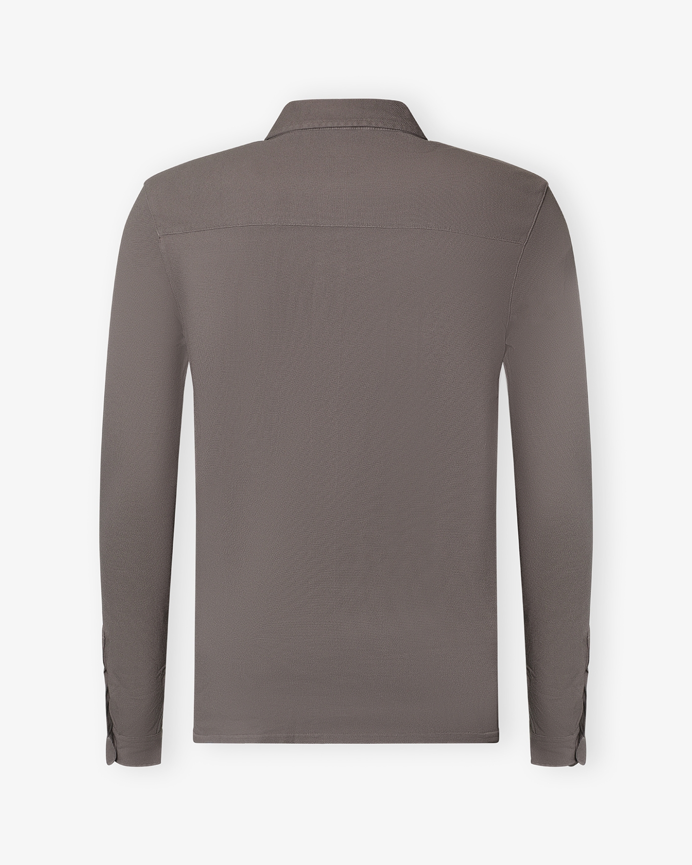Fedeli - Pique polo long sleeve - Brown
